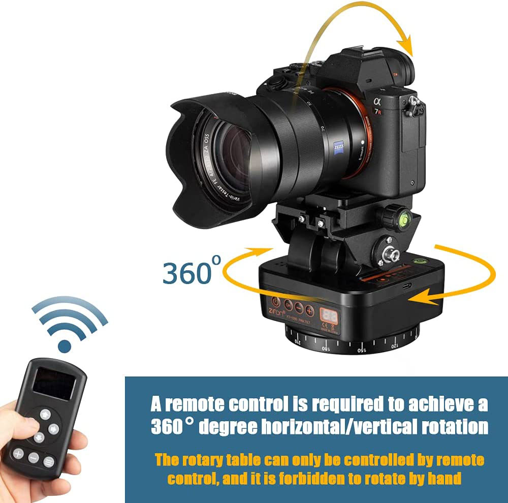 YT-1000/YT-1200/YT-2000 Auto Motorized Rotating Panoramic Head Tripod Stabilizer for Smartphone Cameras Mirrorless Camera-babyanimal