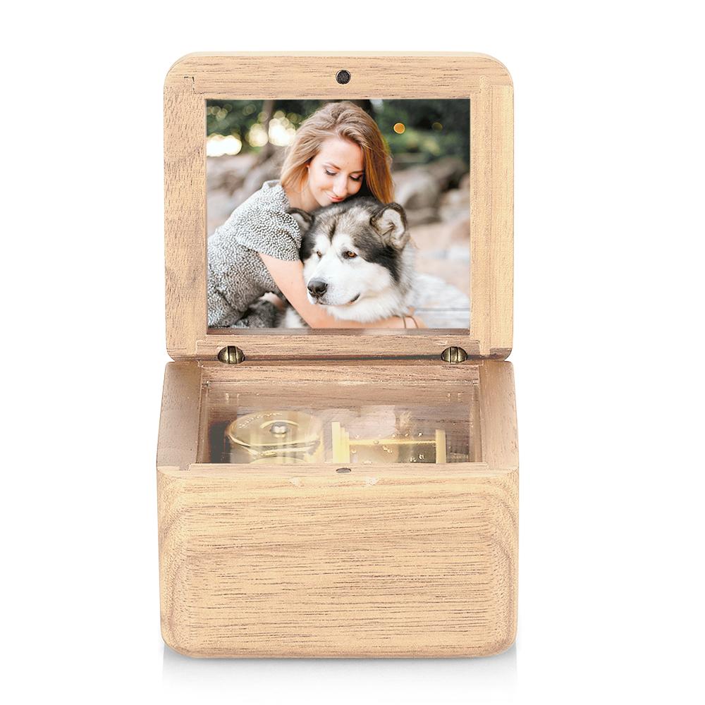 Personalized Wooden Vintage Photo Music Box Valentine's Day Gift,Baby Gift-babyanimal