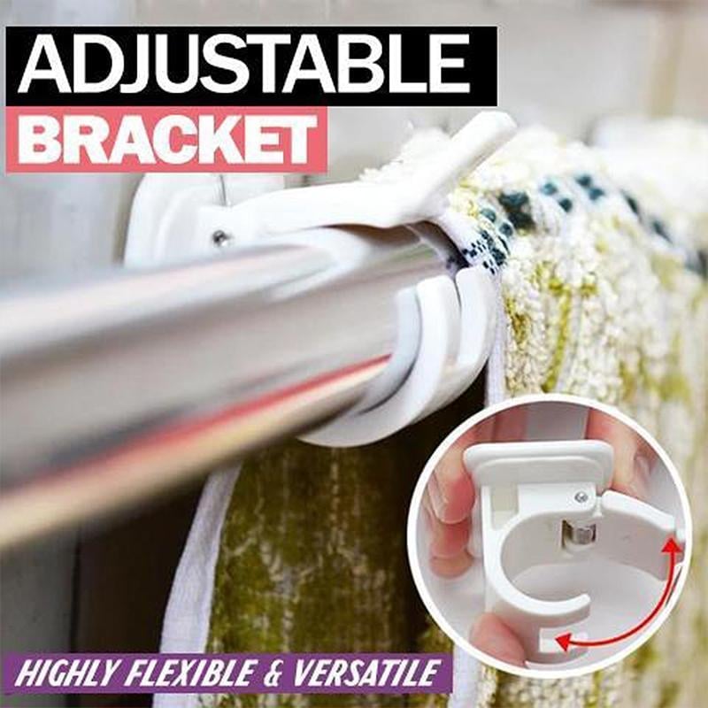 (?Hot Sale - 49% OFF)Nail-free Adjustable Rod Bracket Holders(2PCS), BUY 3 Get 1 Free