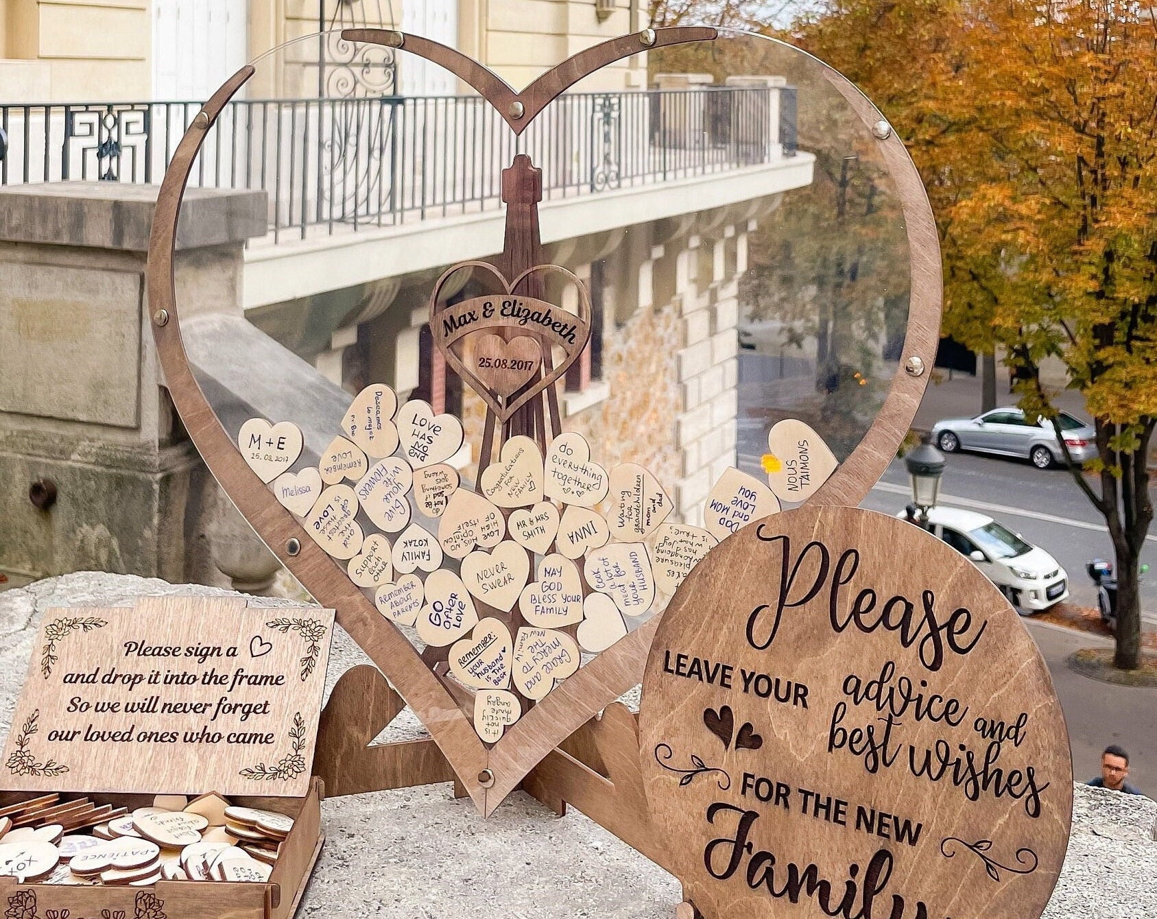 Custom Drop Box, Unique Wooden Boho and Rustic Wedding Decor, Personalized Wedding Gift, Anniversary-babyanimal