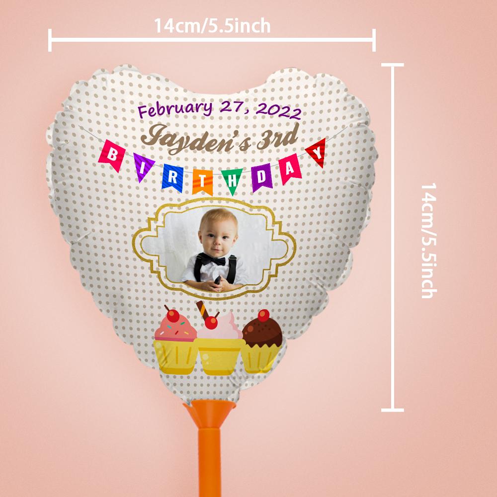 Custom Photo Happy Birthday Balloons for Baby Shower Birthday Party Decoration Supplies-babyanimal