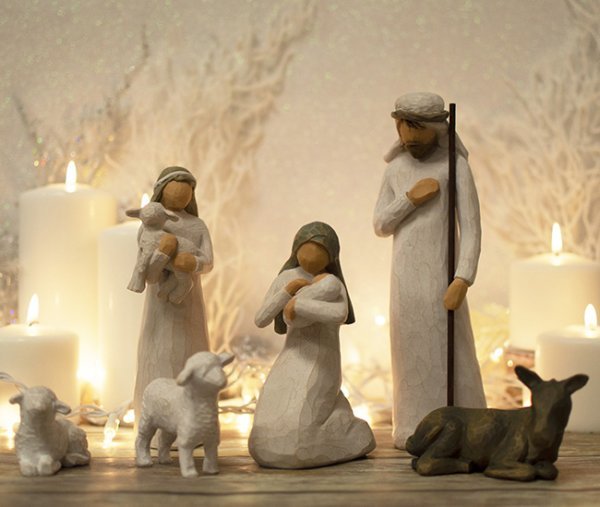 Nativity Figurines, 6 piece set Table Runner|Nativity Sets-babyanimal