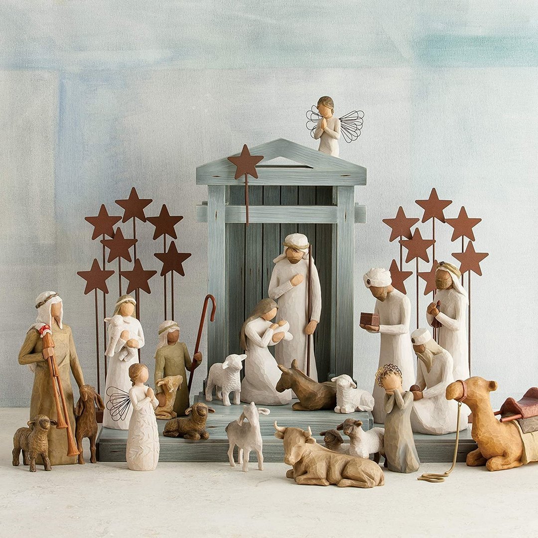 Nativity Deluxe��Gift stars and manger��|Nativity Sets-babyanimal