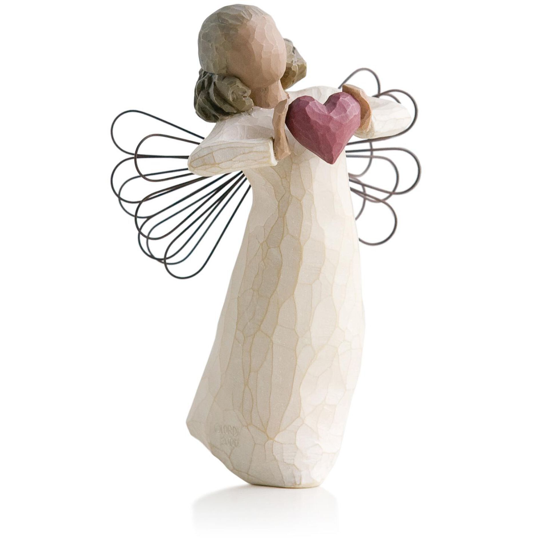 Angel With Love Heart Figurine|Nativity Sets-babyanimal