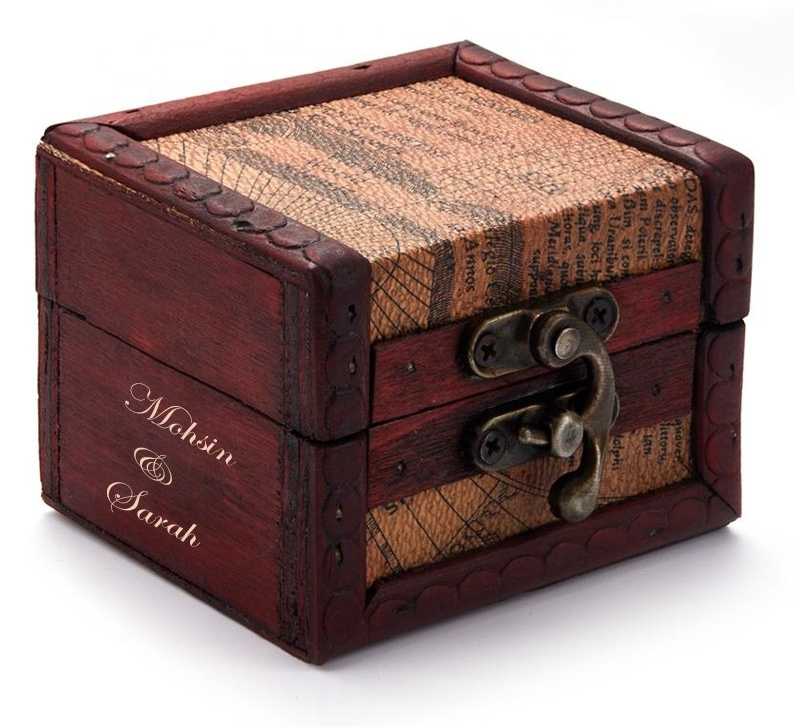 Box Vintage Storage Custom Wooden Mini Box Vintage Storage Case Valentine's Day Gift,Baby Gift-babyanimal