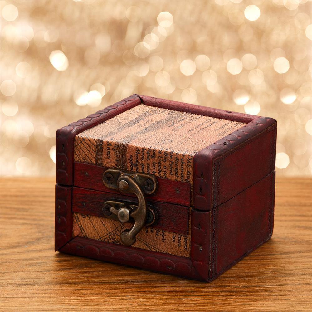 Box Vintage Storage Custom Wooden Mini Box Vintage Storage Case Valentine's Day Gift,Baby Gift-babyanimal