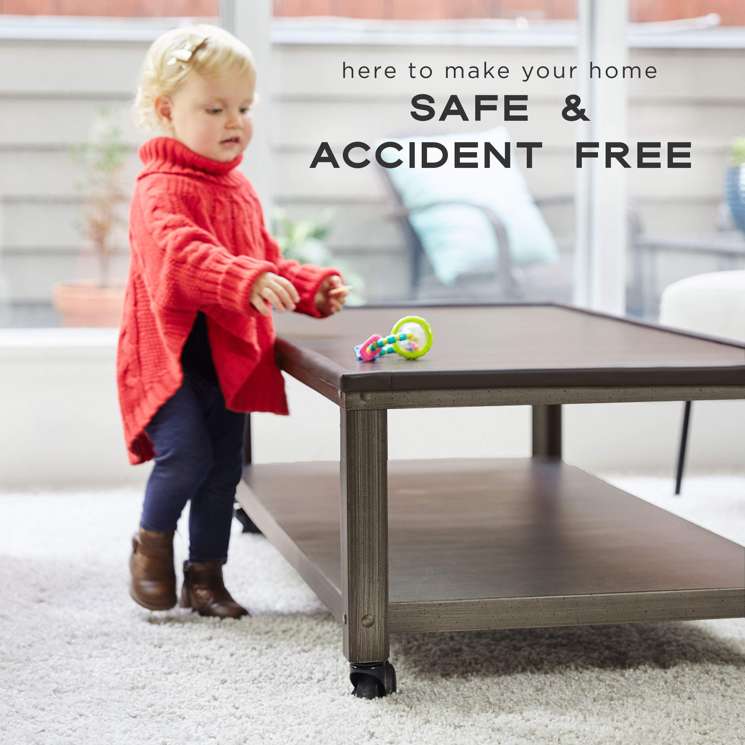 Baby Safety Bumper Guard 6.5 Ft M2cbridge L Shape Extra Thick Furniture Table Edge Protectors Foam