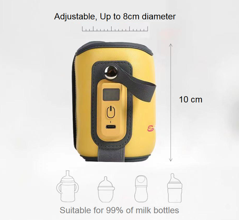 Portable Bottle Warmer Cover USB, Baby Milk Heat Keeper K1 for Car Travel