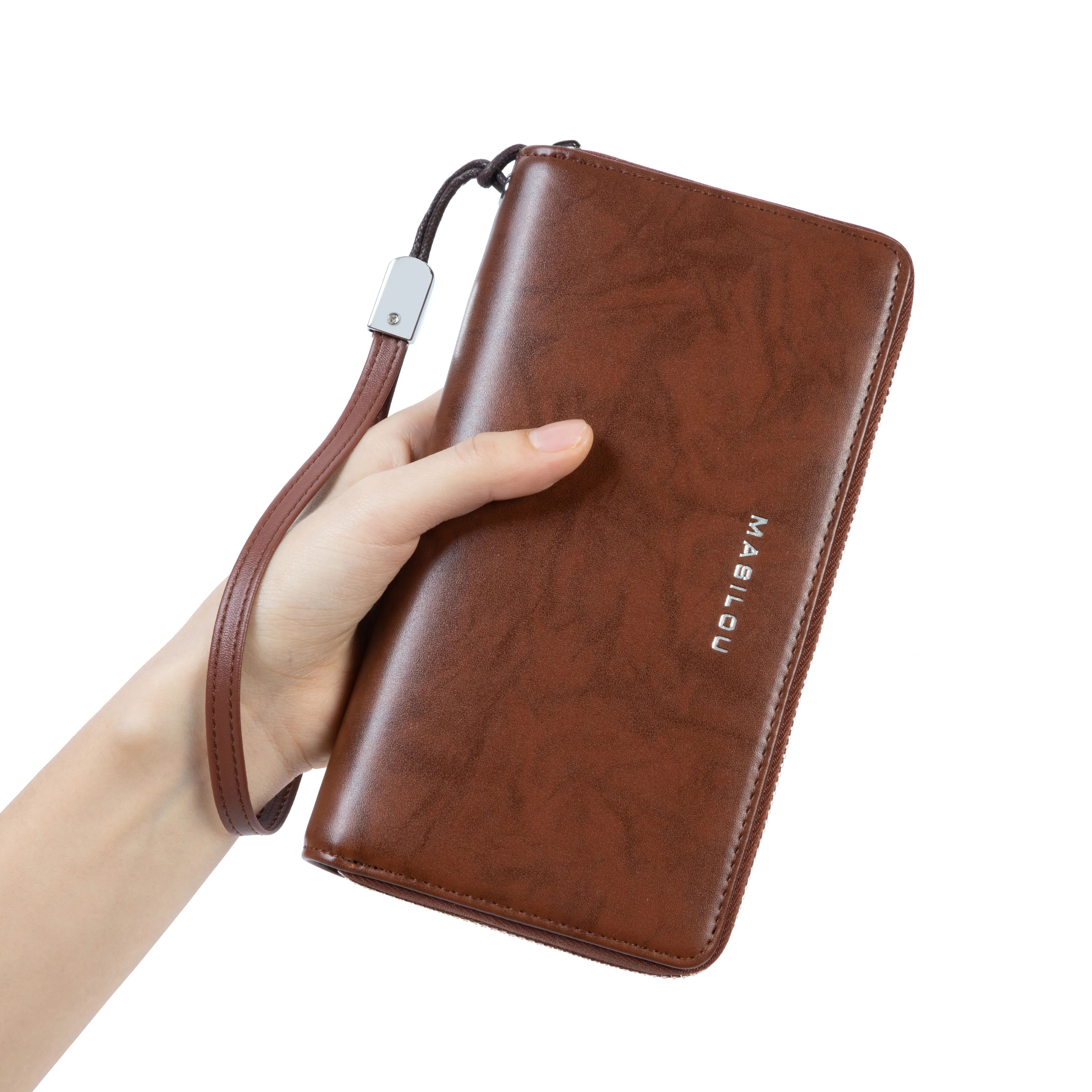 Leather Zipper Coin Pocket Wallet(Anti-theft Brush)-babyanimal