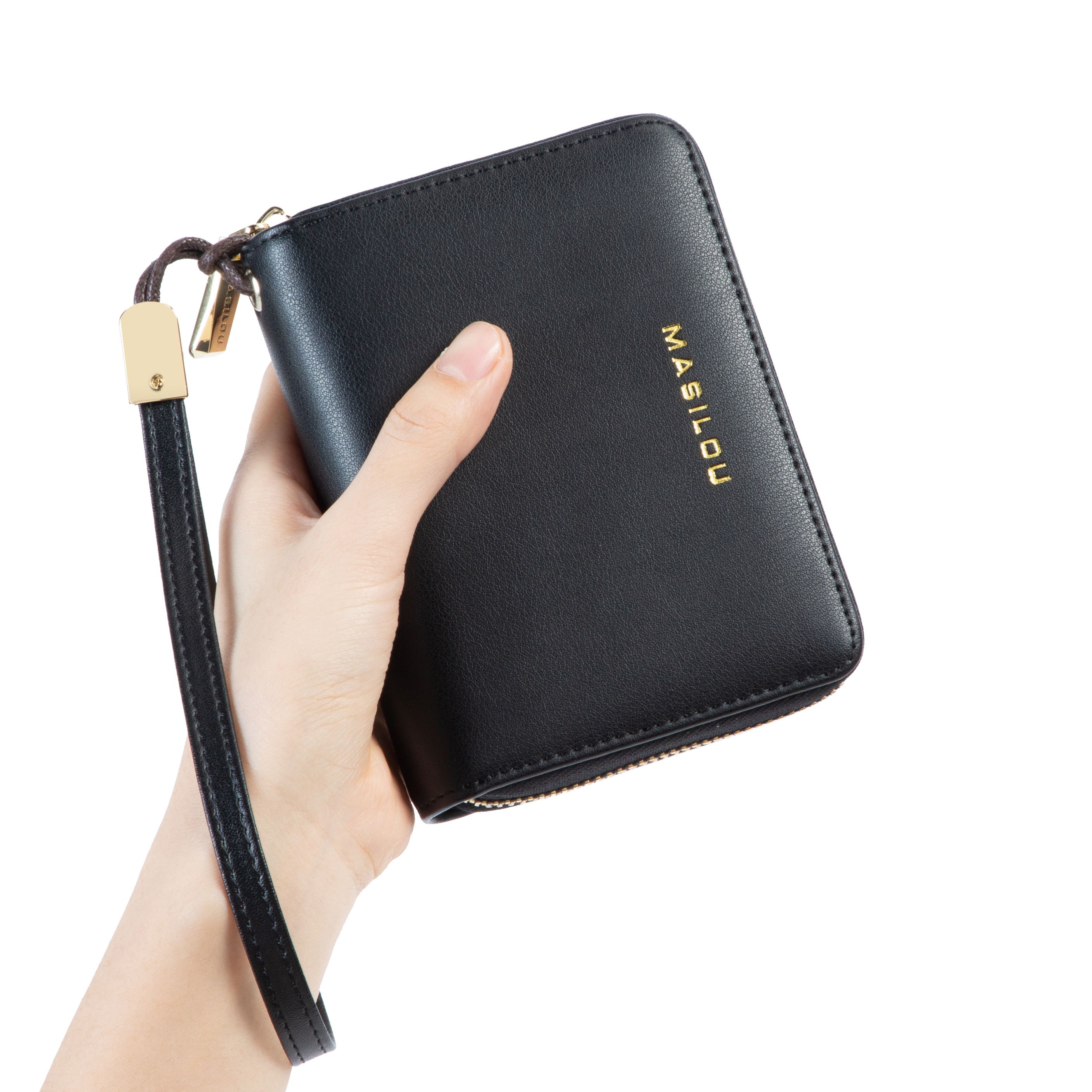 Leather Zipper Coin Pocket Wallet(Anti-theft Brush)-babyanimal