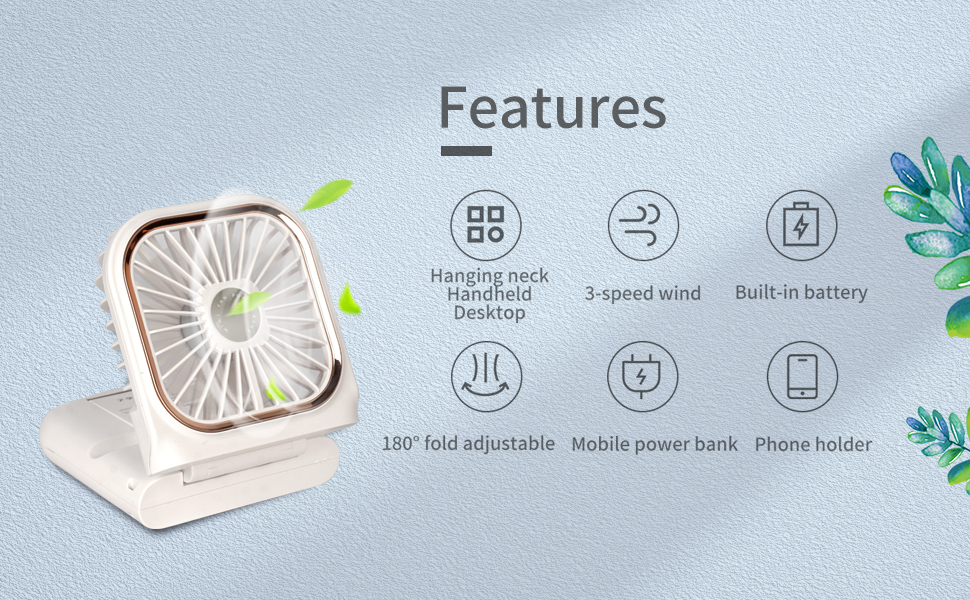portable fan mini battery charger hand usb black pink rechargeable small gift travel camping