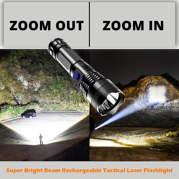 🎁Last Day Promotion- SAVE 70%🎉LED Rechargeable Tactical Laser Flashlight 90000 High Lumens-Buy 2 Free VIP Shipping