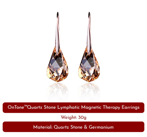 Quartz Stone Lymphatic Magnetic Therapy Earrings