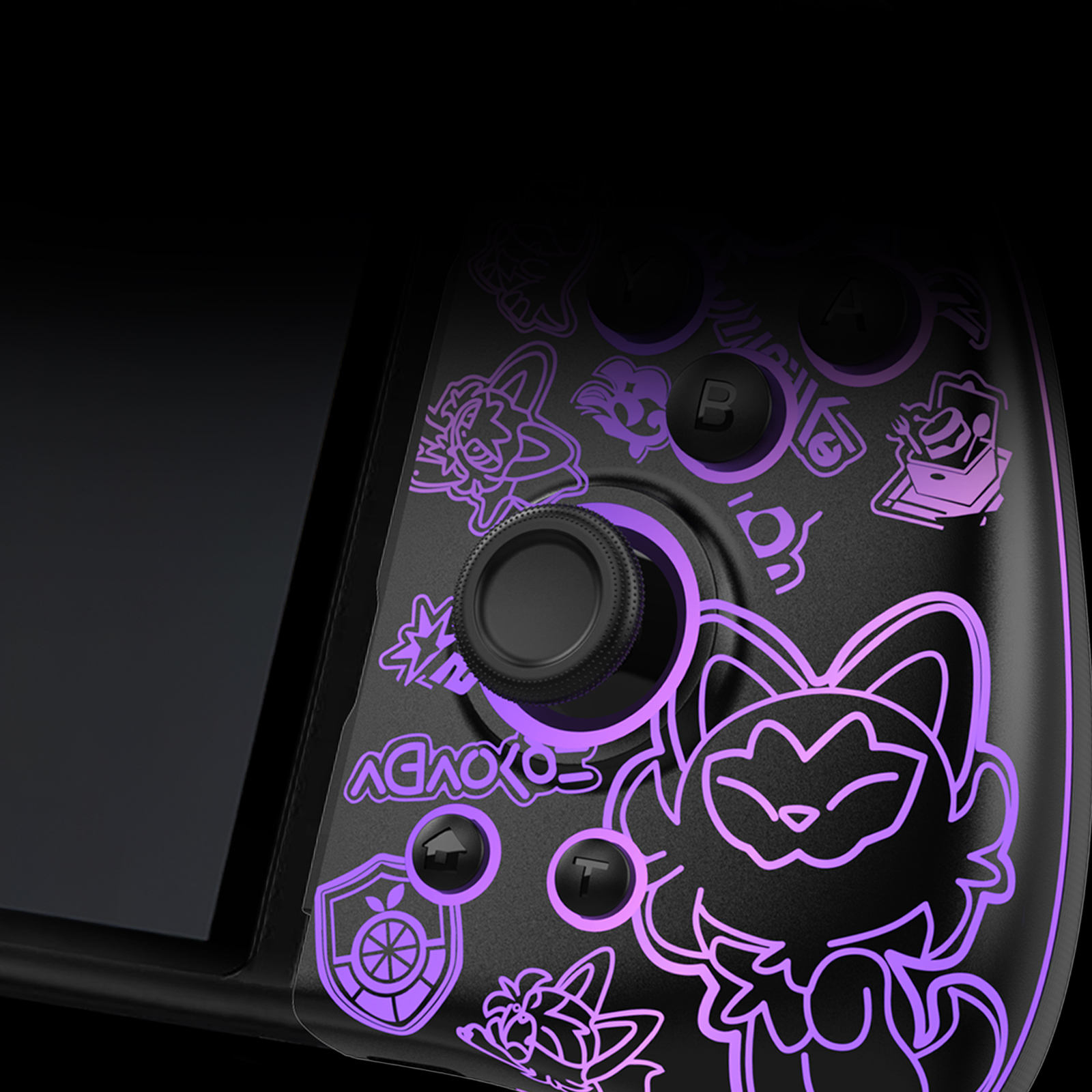 FUNLAB Luminous Wireless Joypad for Switch/Switch OLED Scarlet & Vi