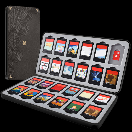 FUNLAB Switch Game Case with 24 Game Card Storage - Brown Black - Zonai