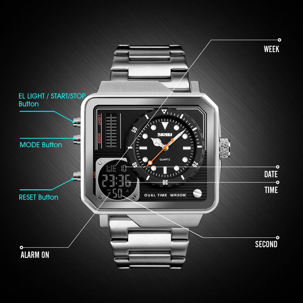 skmei digital watches dual time watch-Skmei Watch Manufacture Co.,Ltd