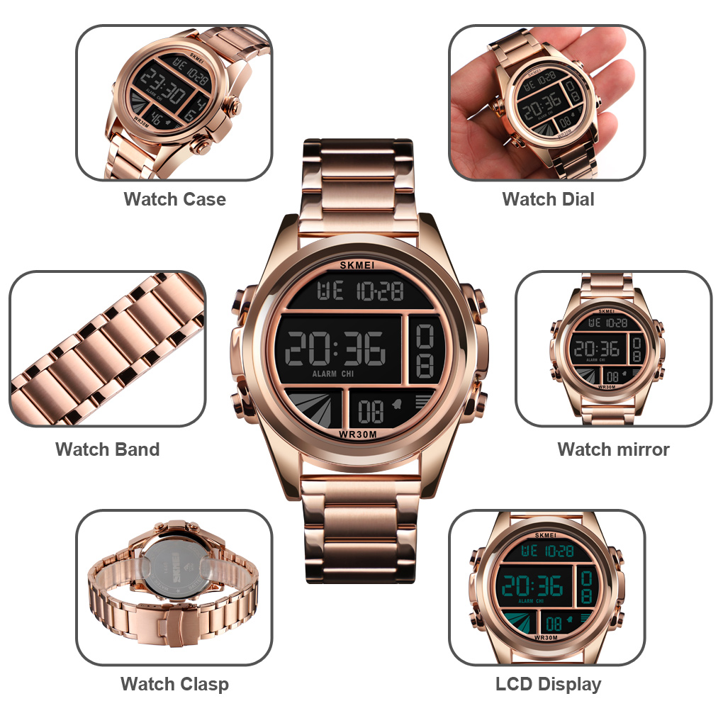 digital watches men sport stainless steel-Skmei Watch Manufacture Co.,Ltd
