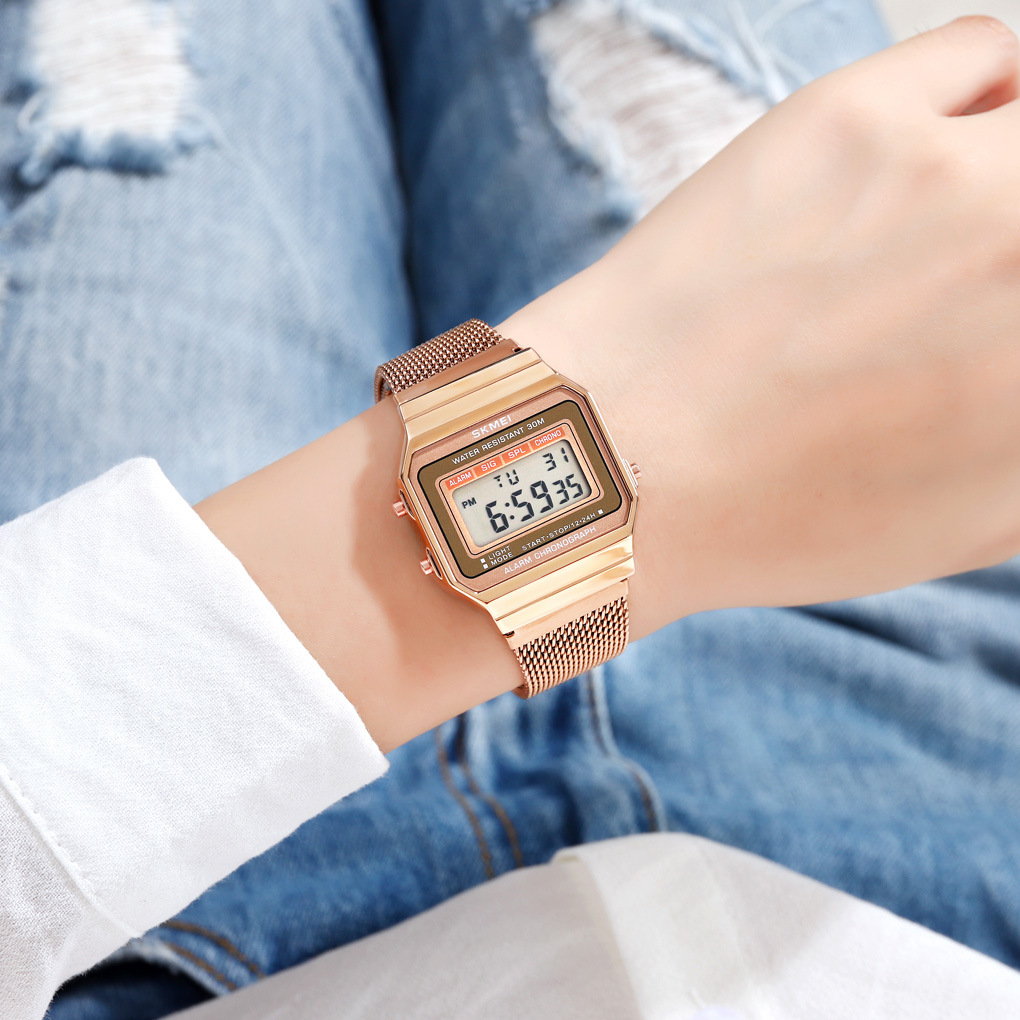 gold gents digital watch-Skmei Watch Manufacture Co.,Ltd