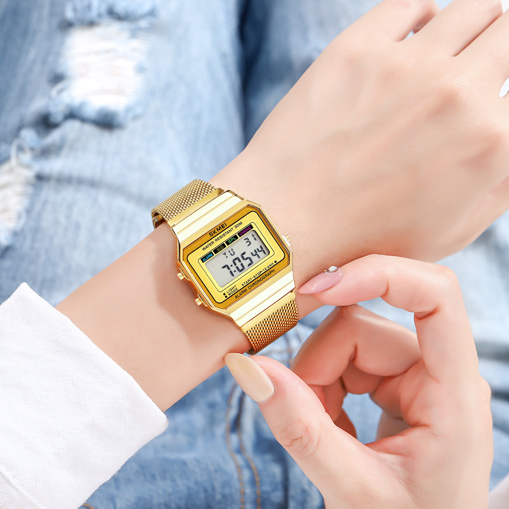 gold gents digital watch-Skmei Watch Manufacture Co.,Ltd