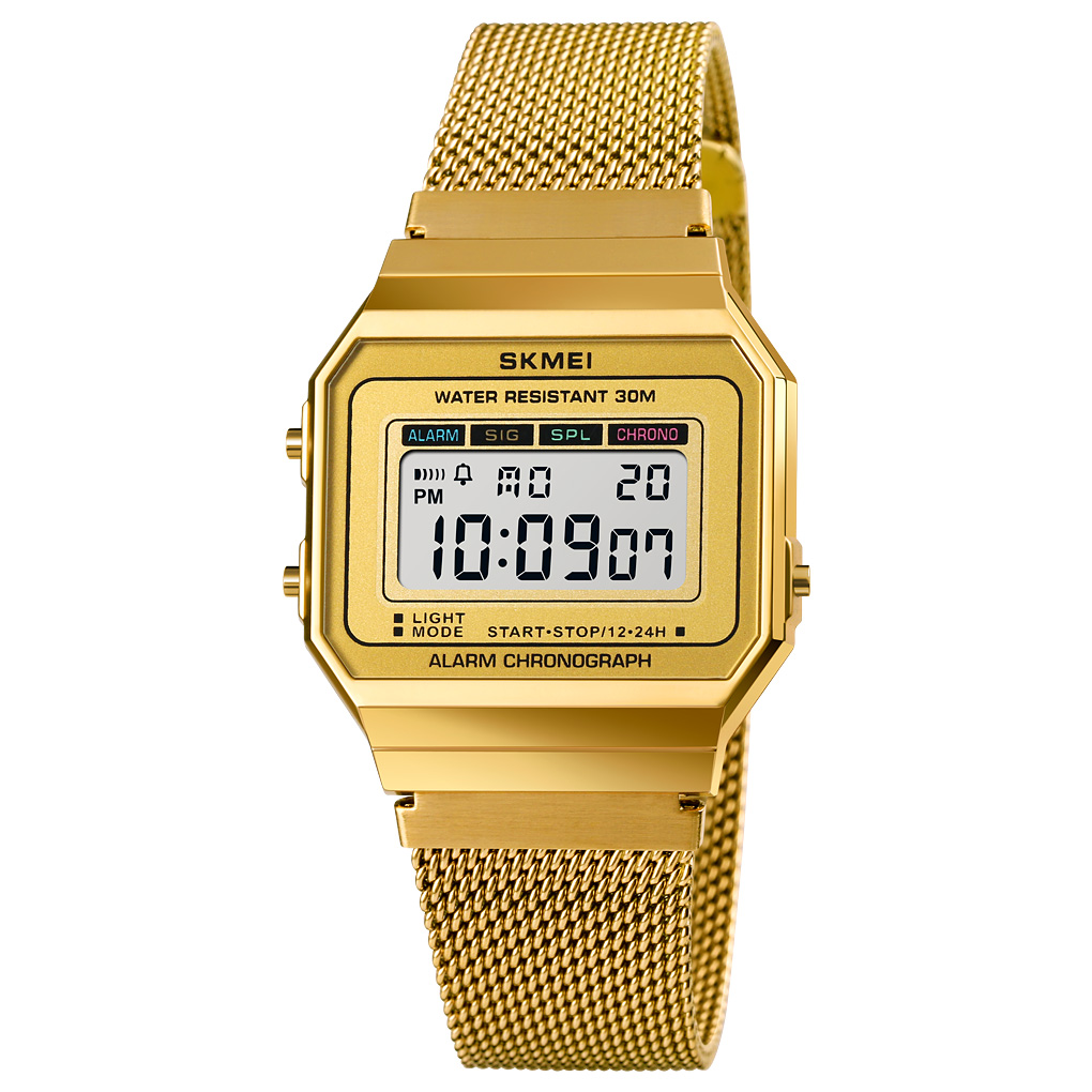 gold gents digital watch-Skmei Watch Manufacture Co.,Ltd