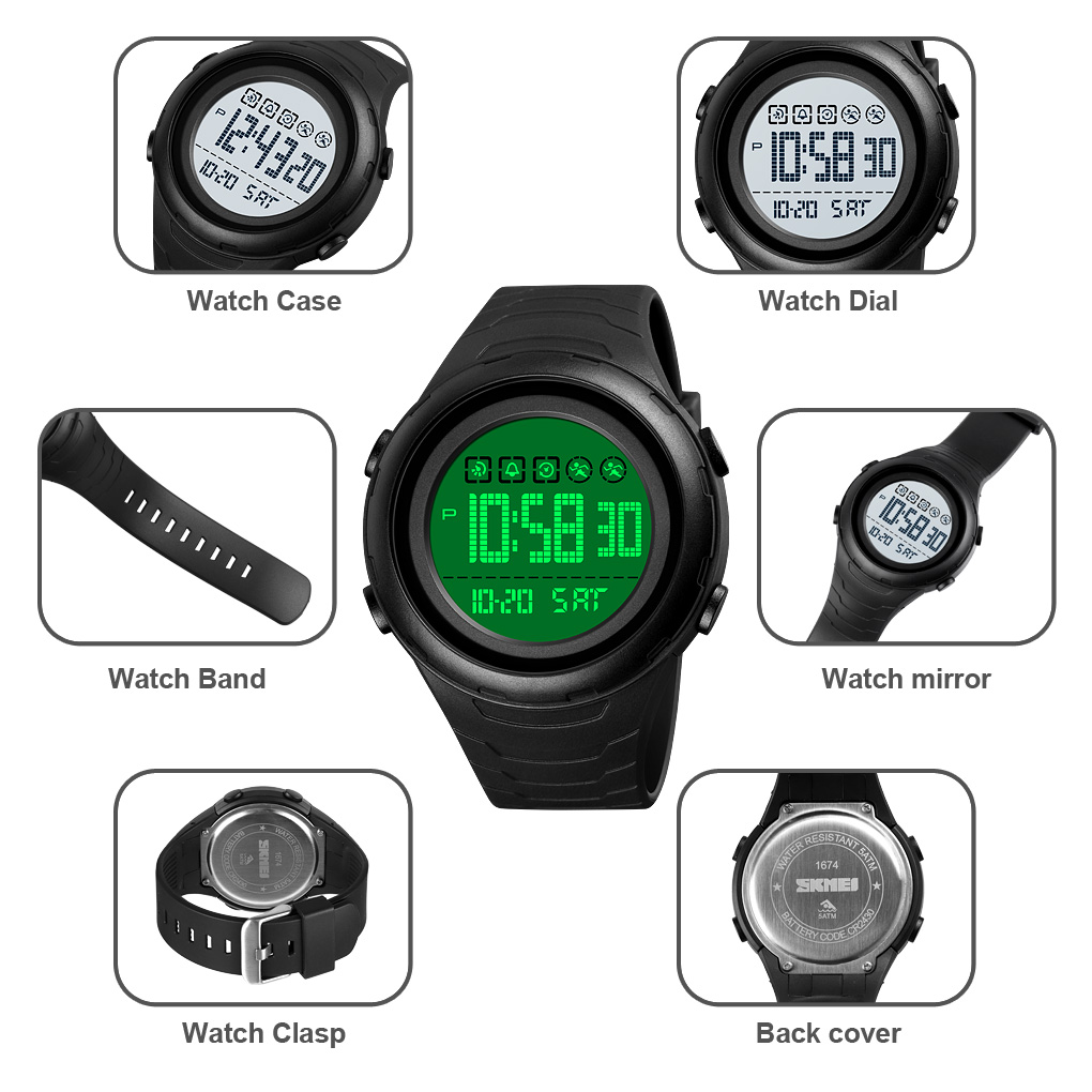BIG DISPLAY DIGITAL WATCH for men-Skmei Watch Manufacture Co.,Ltd