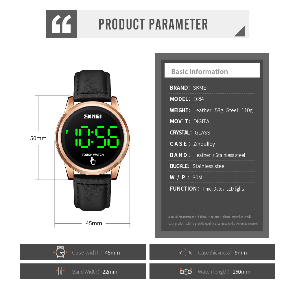 led touch screen watches-Skmei Watch Manufacture Co.,Ltd