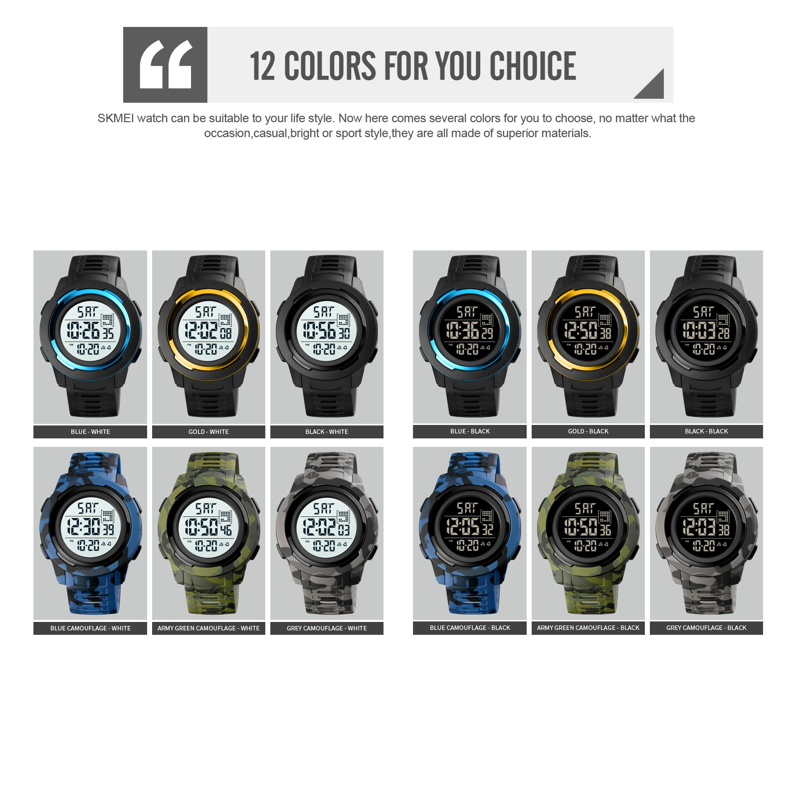 large display digital watch wholesaler-Skmei Watch Manufacture Co.,Ltd