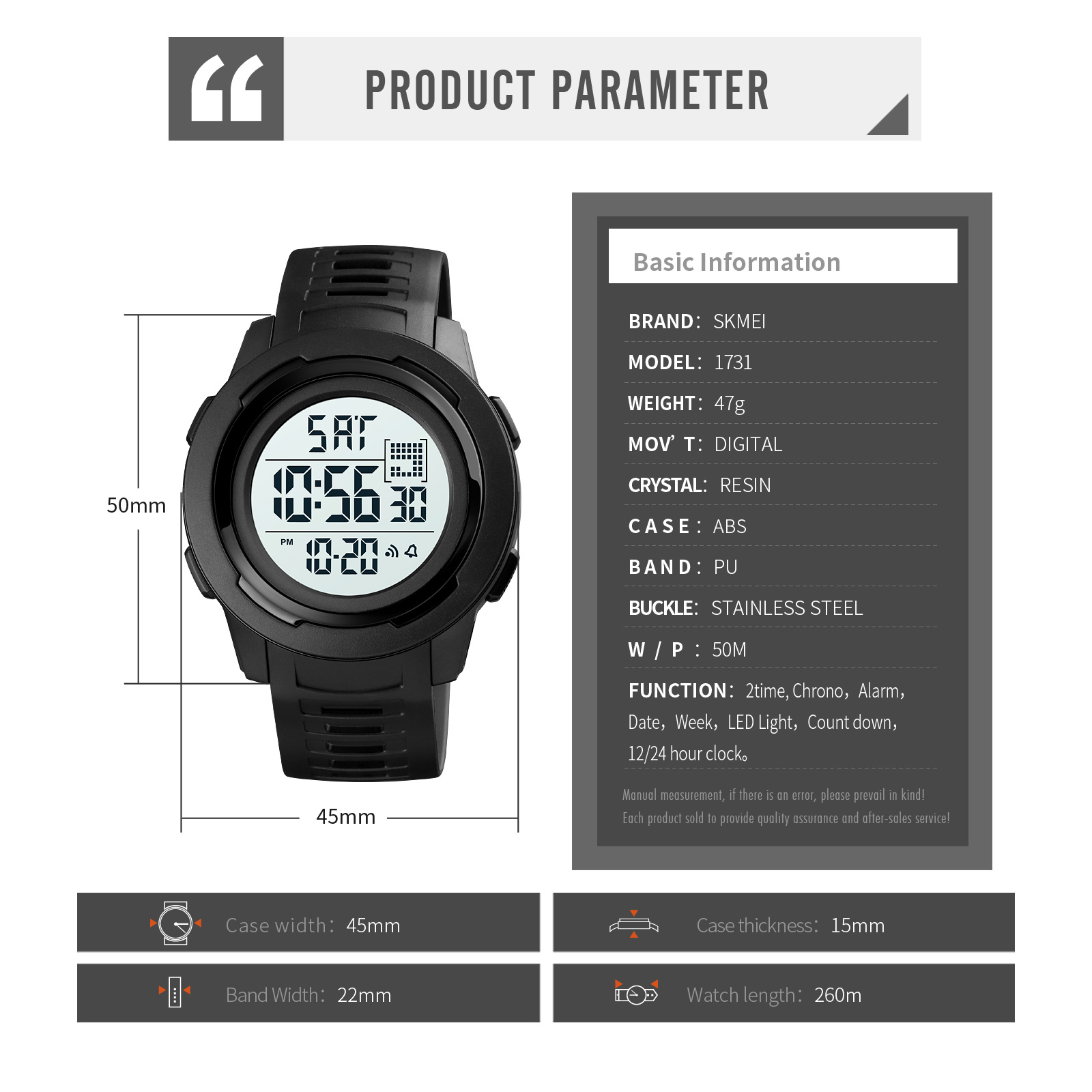 large display digital watch wholesaler-Skmei Watch Manufacture Co.,Ltd