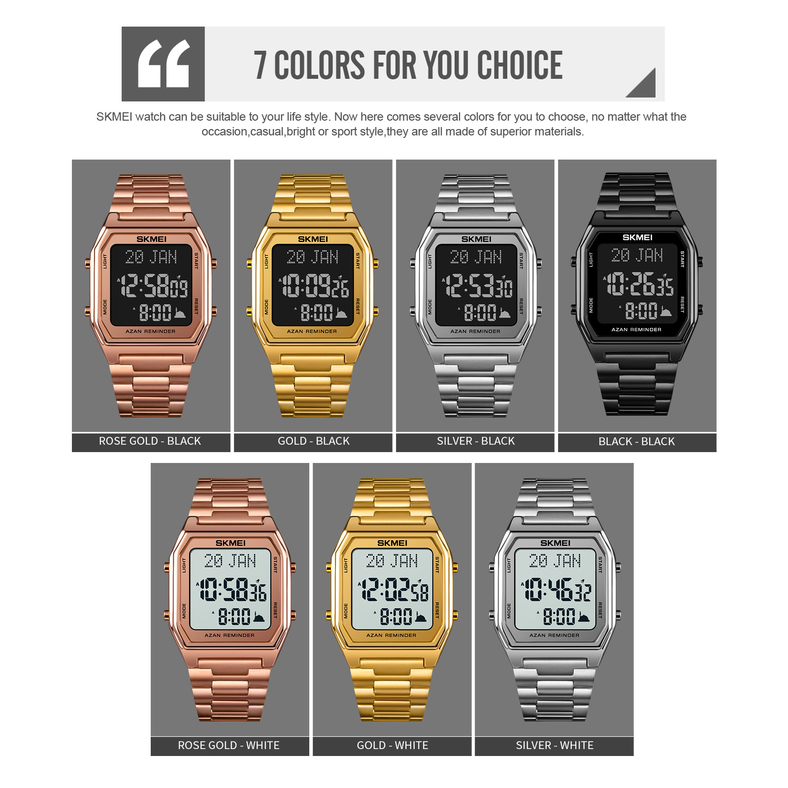 azan muslim prayer watch-Skmei Watch Manufacture Co.,Ltd