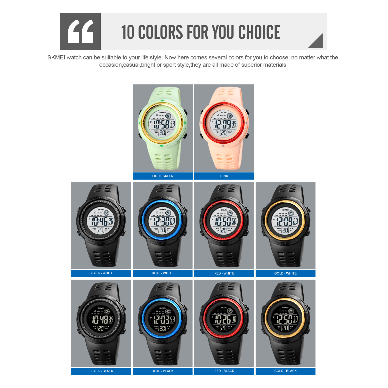 digital watch unisex -Skmei Watch Manufacture Co.,Ltd