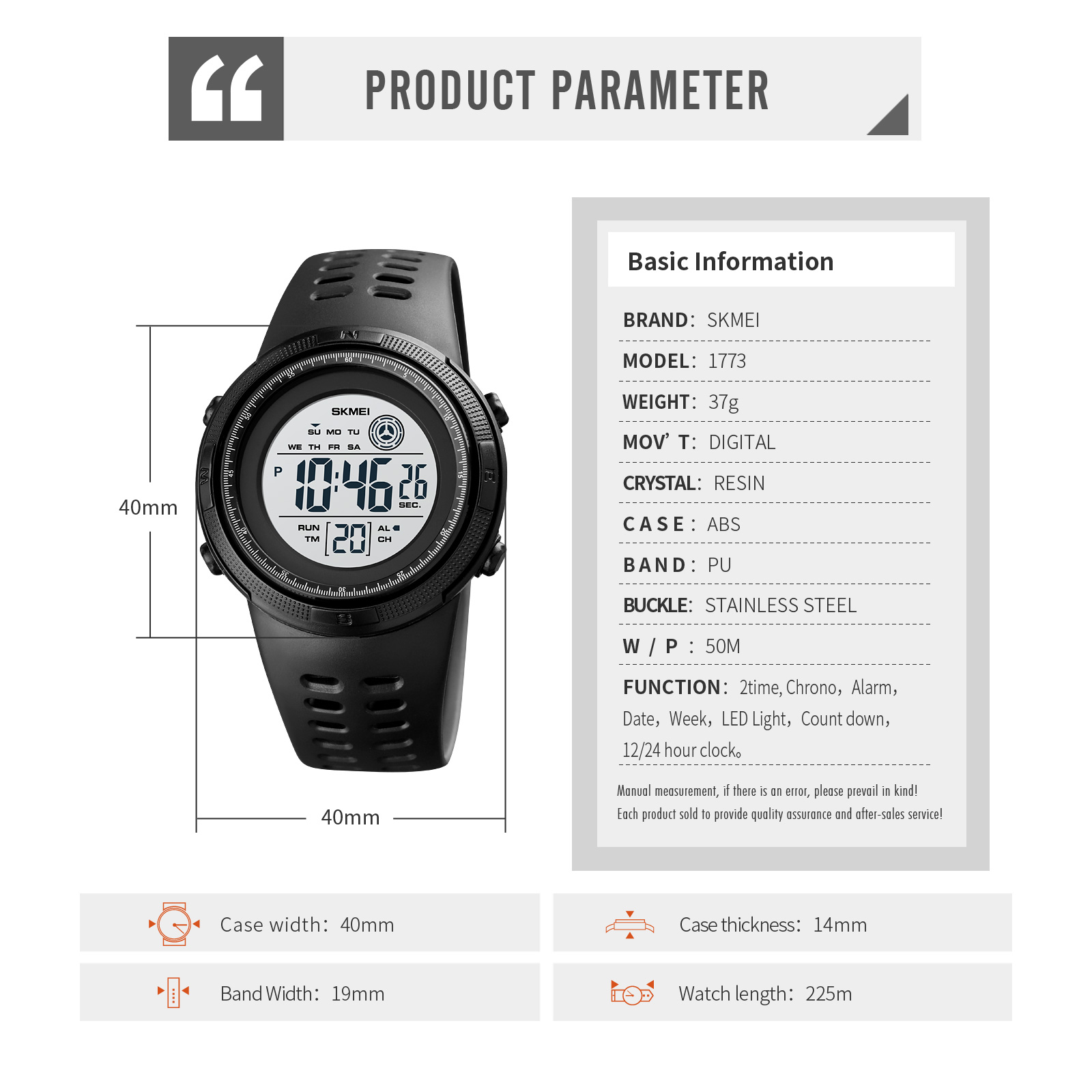 digital watch unisex -Skmei Watch Manufacture Co.,Ltd