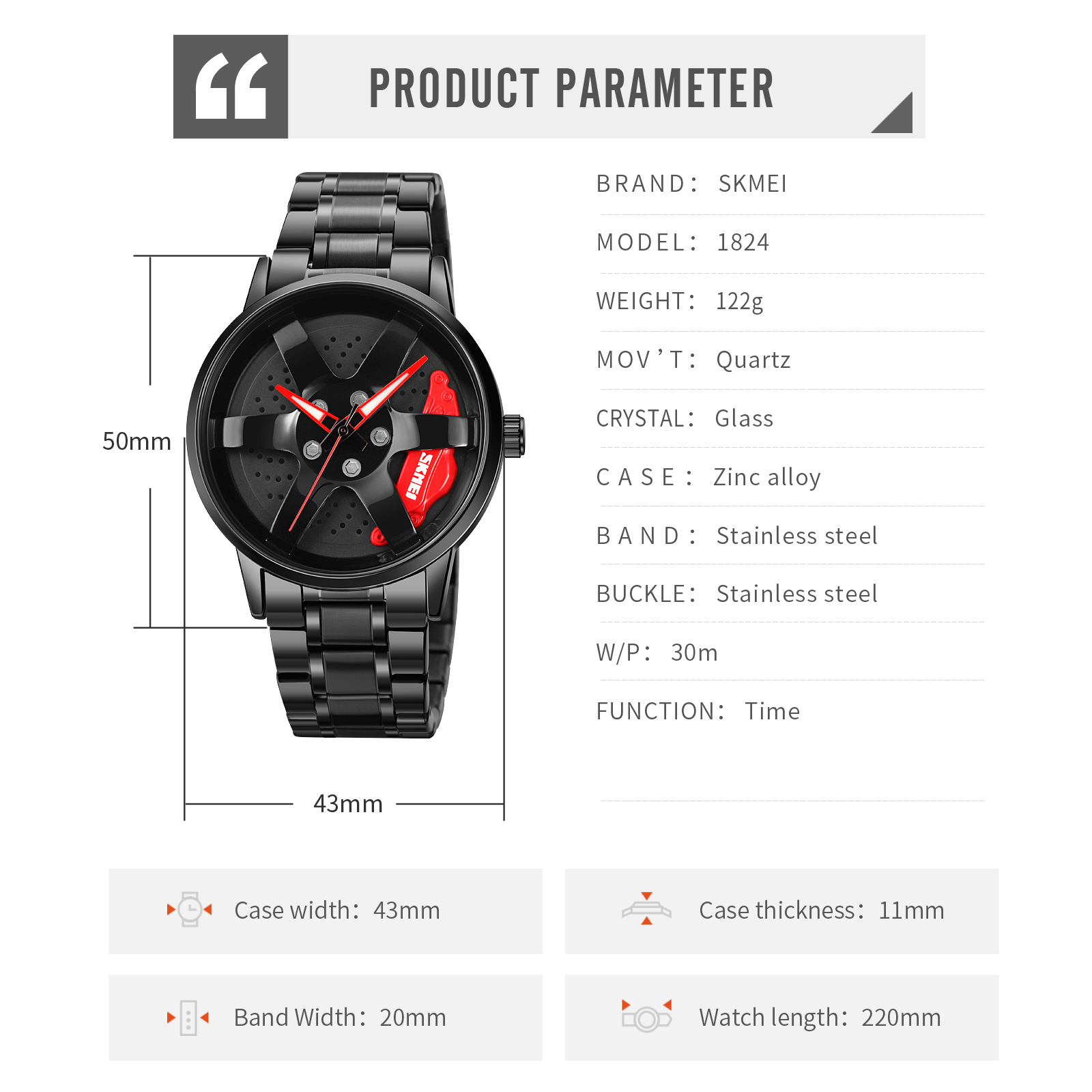 car rim watch-Skmei Watch Manufacture Co.,Ltd