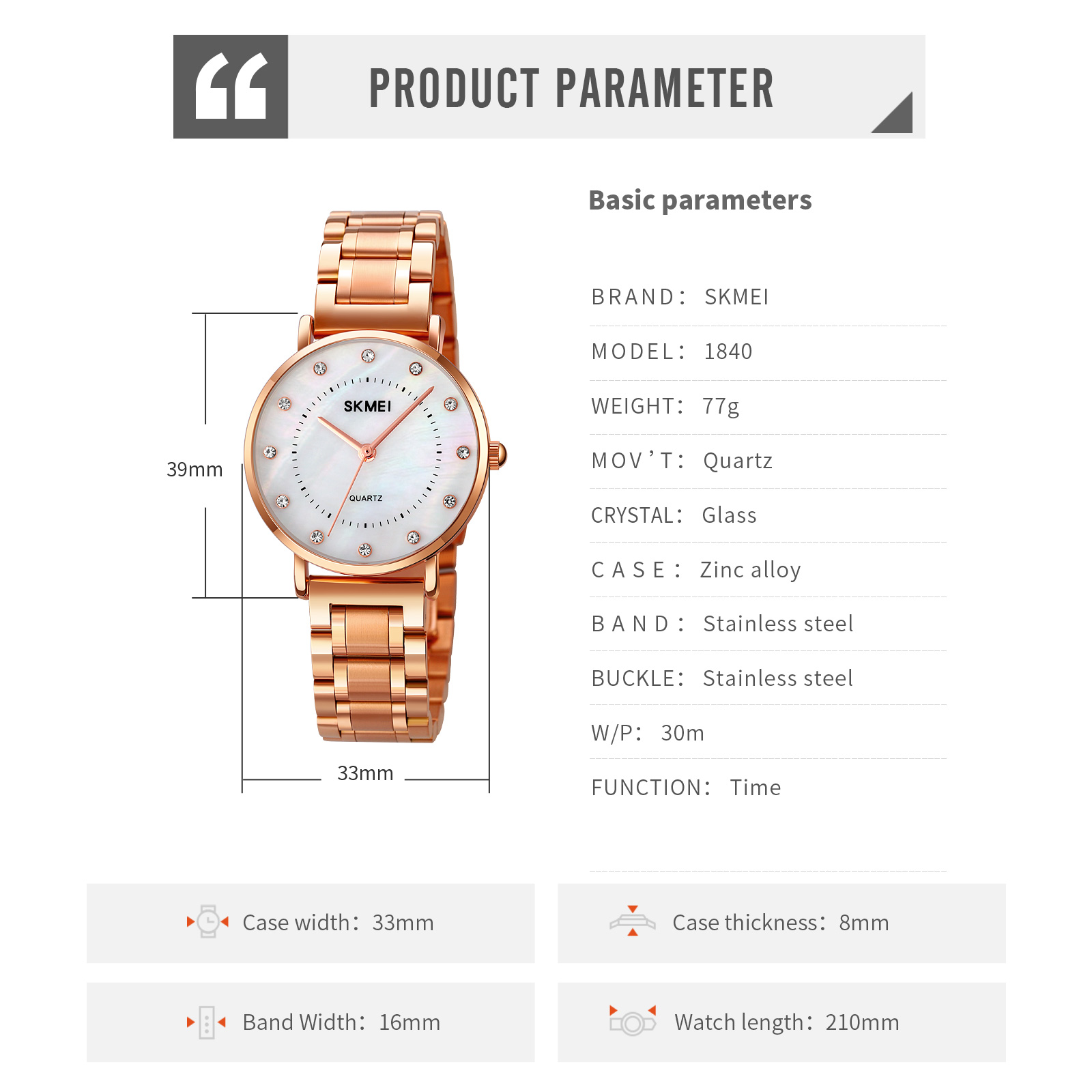 watch ladies modern women-Skmei Watch Manufacture Co.,Ltd