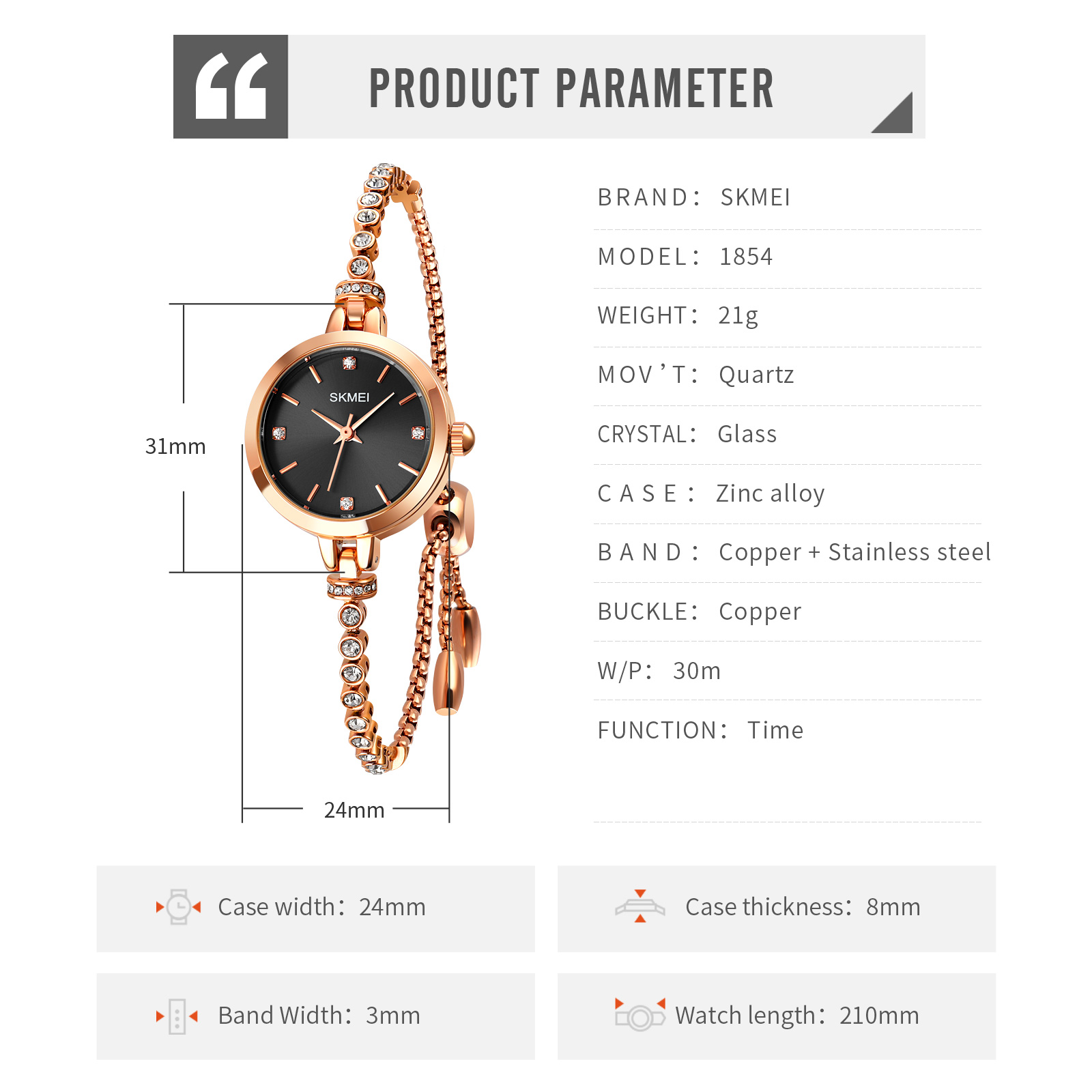 wrist watch for women-Skmei Watch Manufacture Co.,Ltd