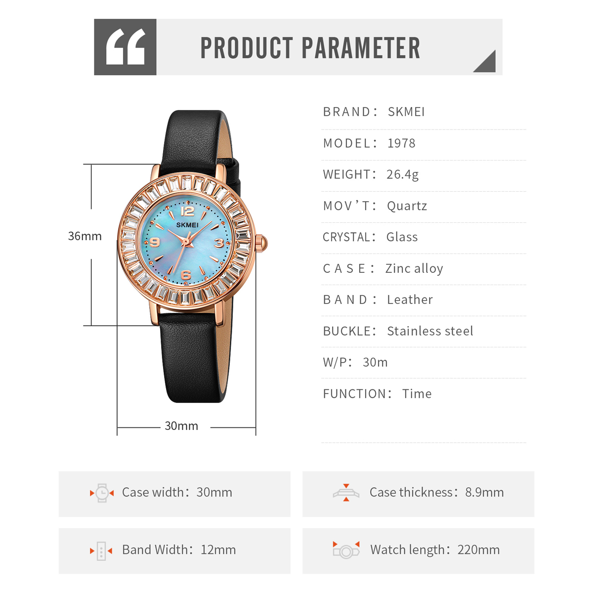 Skmei lady leather watch-Skmei Watch Manufacture Co.,Ltd