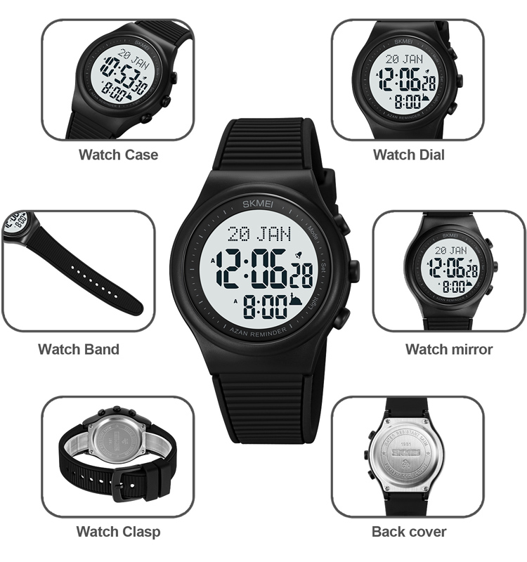 kiblah wrist watch-Skmei Watch Manufacture Co.,Ltd