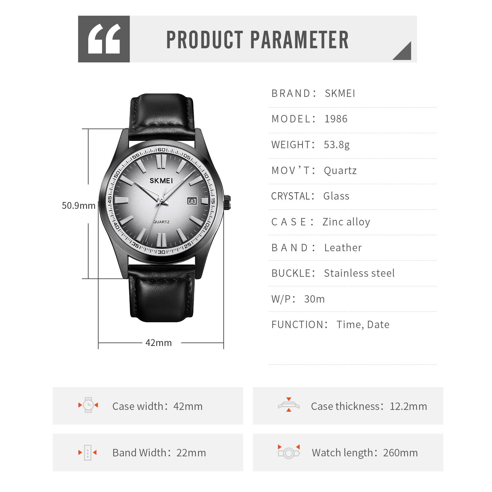 quartz men's watch-Skmei Watch Manufacture Co.,Ltd