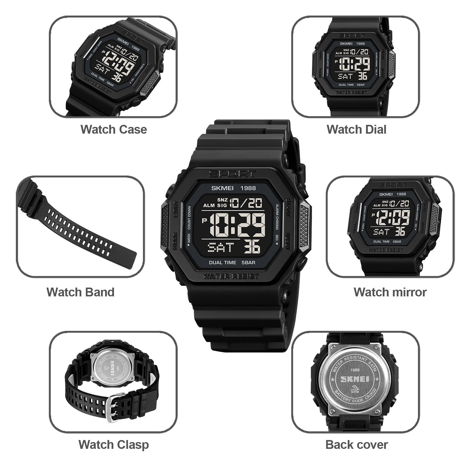  popular digital military watches -Skmei Watch Manufacture Co.,Ltd
