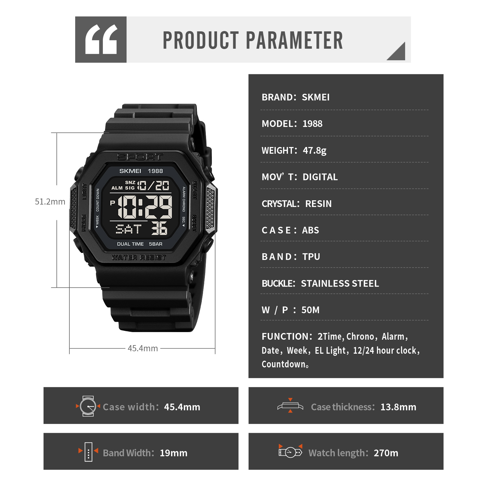  popular digital military watches -Skmei Watch Manufacture Co.,Ltd