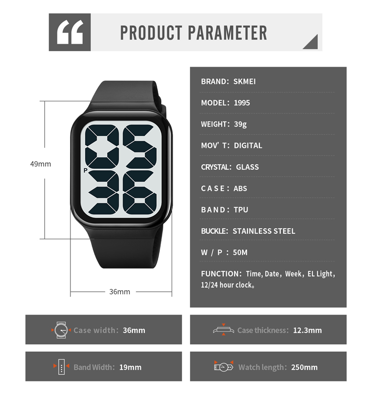 Big number digital watch-Skmei Watch Manufacture Co.,Ltd