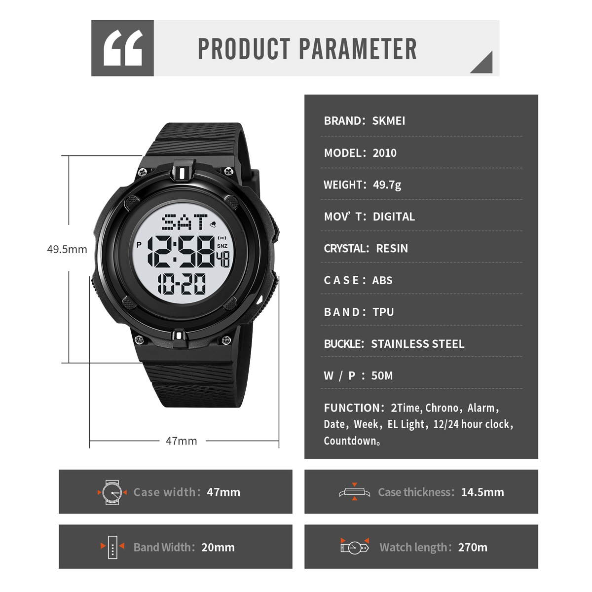 SKMEI 2010-Skmei Watch Manufacture Co.,Ltd