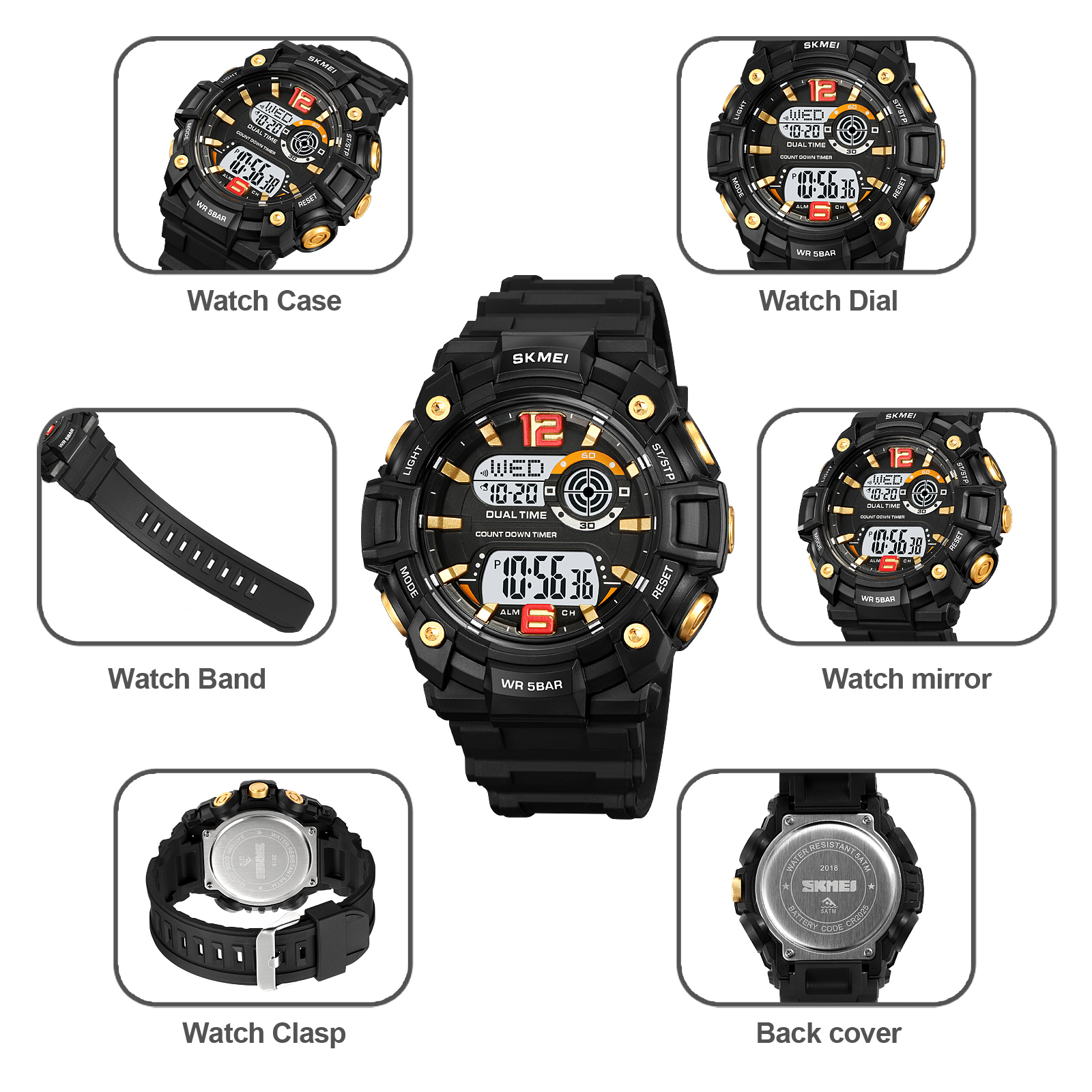 black digital watch-Skmei Watch Manufacture Co.,Ltd