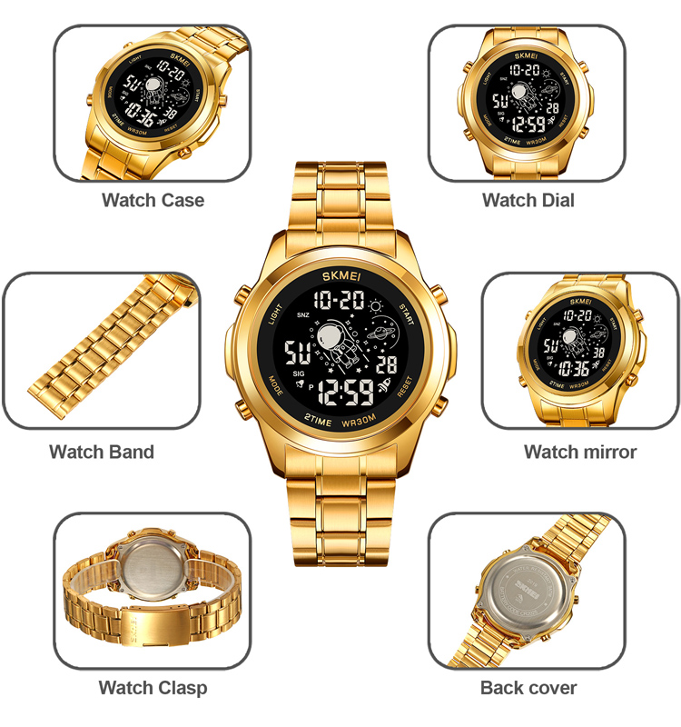 SKMEI stainless steel digital watch-Skmei Watch Manufacture Co.,Ltd