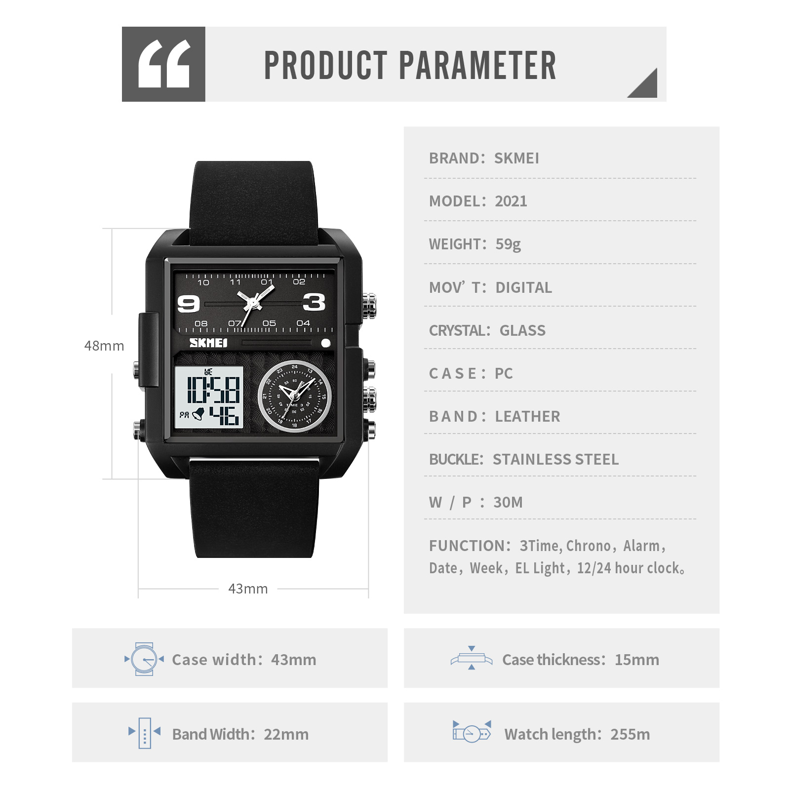 elegant digital wrist watch-Skmei Watch Manufacture Co.,Ltd