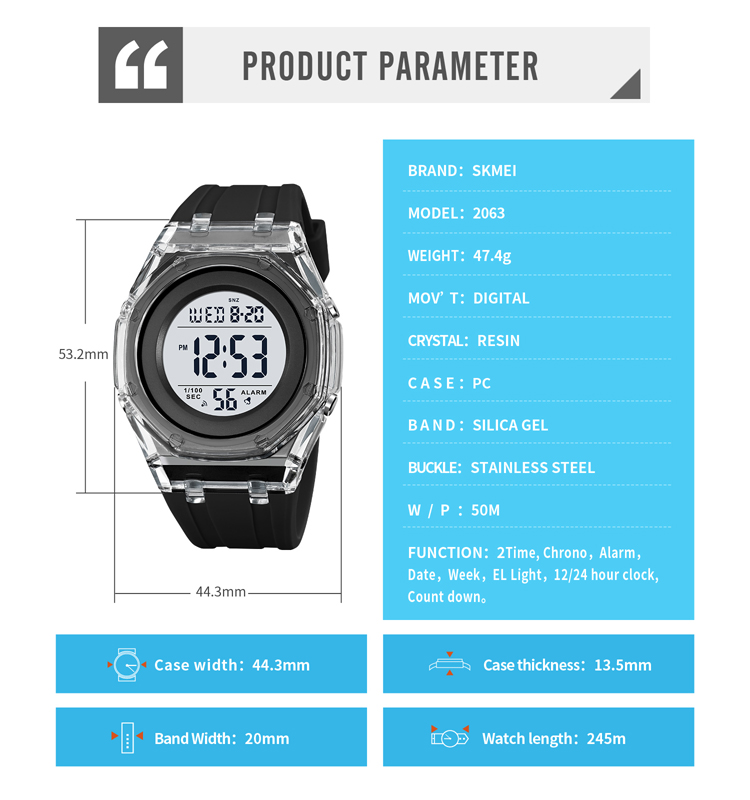 SKMEI digital watches waterproof-Skmei Watch Manufacture Co.,Ltd