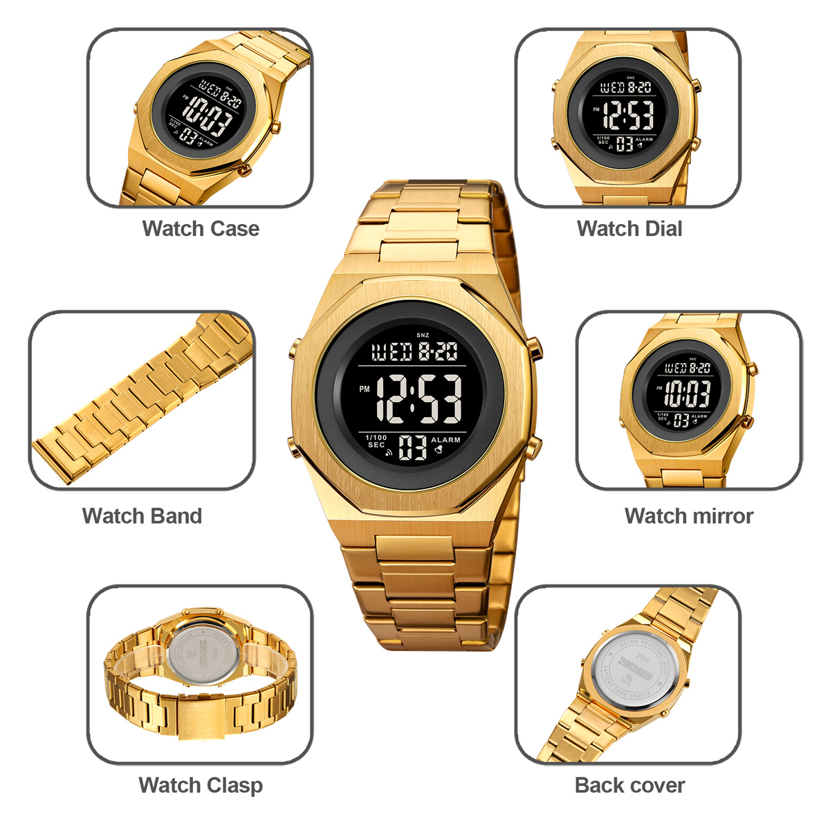 steel digital watch-Skmei Watch Manufacture Co.,Ltd