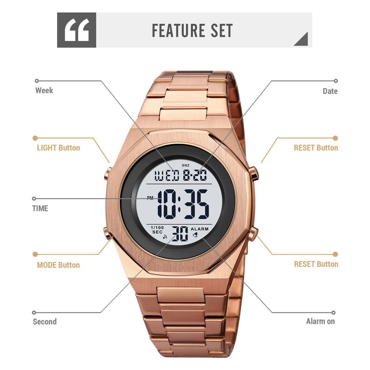 steel digital watch-Skmei Watch Manufacture Co.,Ltd
