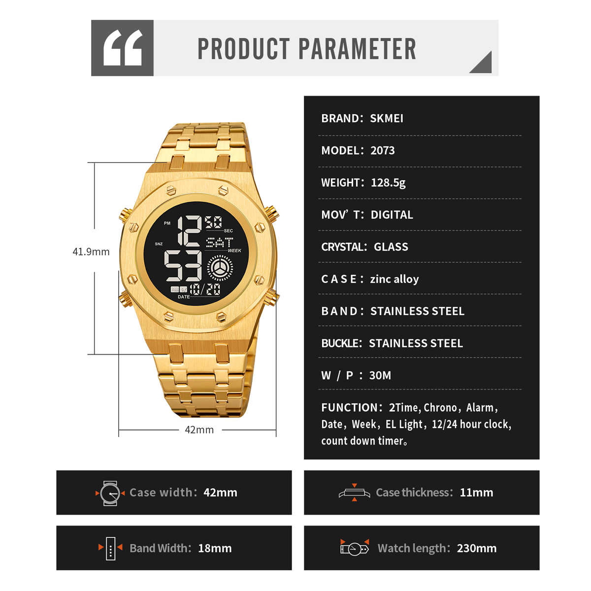 Digital watches men-Skmei Watch Manufacture Co.,Ltd