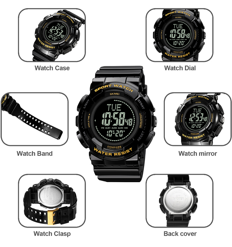 Compass multifunctional digital watch-Skmei Watch Manufacture Co.,Ltd