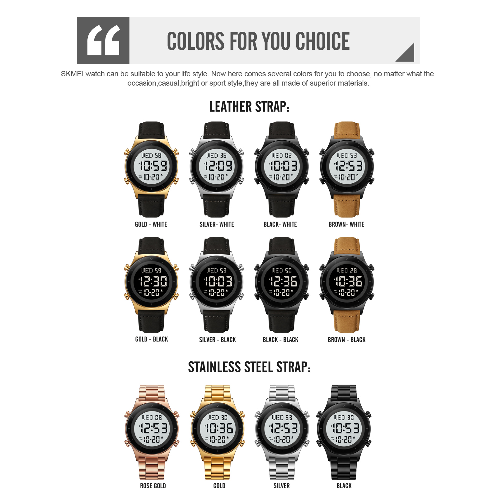 stainless steel sports watch-Skmei Watch Manufacture Co.,Ltd